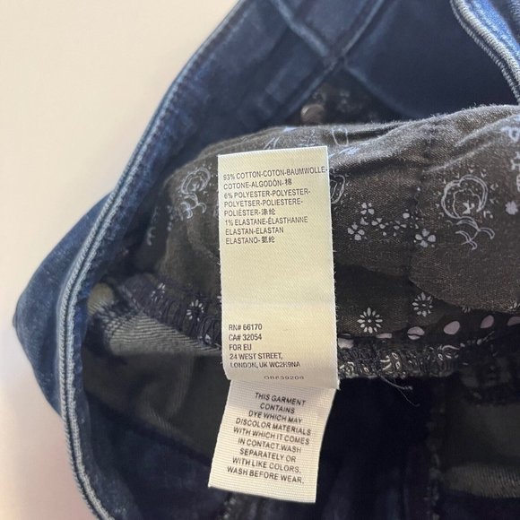 We The Free Super High Rise Lace Up Flare Jeans Size 24 Dark Wash Hippie 24x31 - Picture 8 of 13